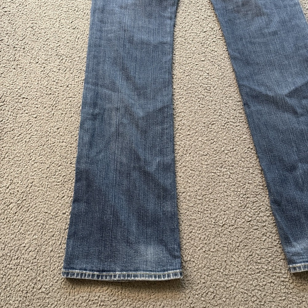 7 for All Mankind Boy Cut Bootcut Jeans Low Rise Buttonfly Y2K Women's 29 USA - Picture 15 of 16
